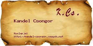 Kandel Csongor névjegykártya