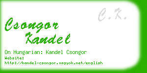 csongor kandel business card